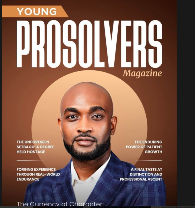 Young Prosolvers Magazine cover featuring Dami Okhumoya